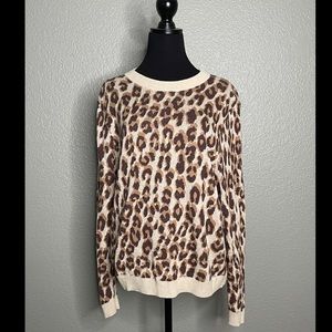LEOPARD PULLOVER SWEATER